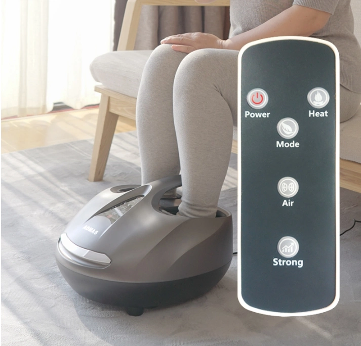 Electric Shiatsu Foot Massager Machine with Soothing Heat, Deep Kneading Therapy for Foot Pain and Circulation, 3 Level Settings & Air Compression for Home Use